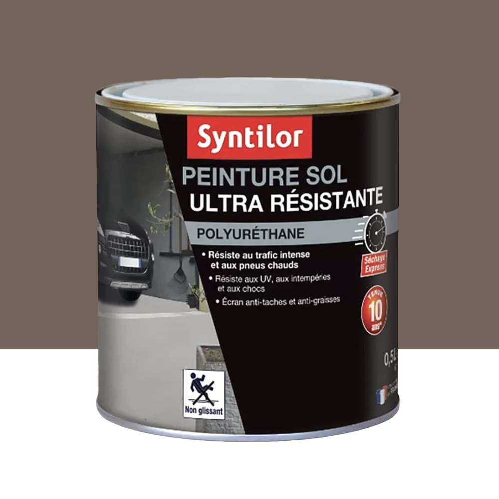 Peinture Sol Ultra Résistante SYNTILOR Brun chaud - 0,5L