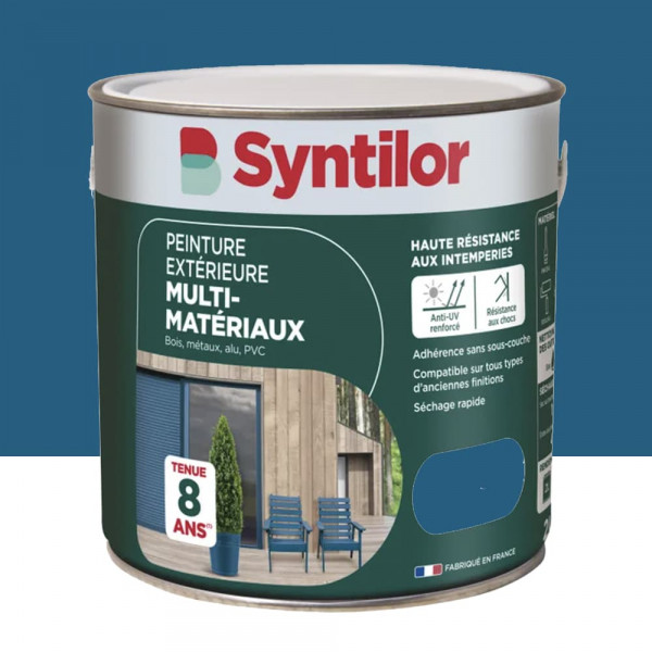 Peinture Multi-Matériaux Extérieure SYNTILOR Bleu capri - 2L