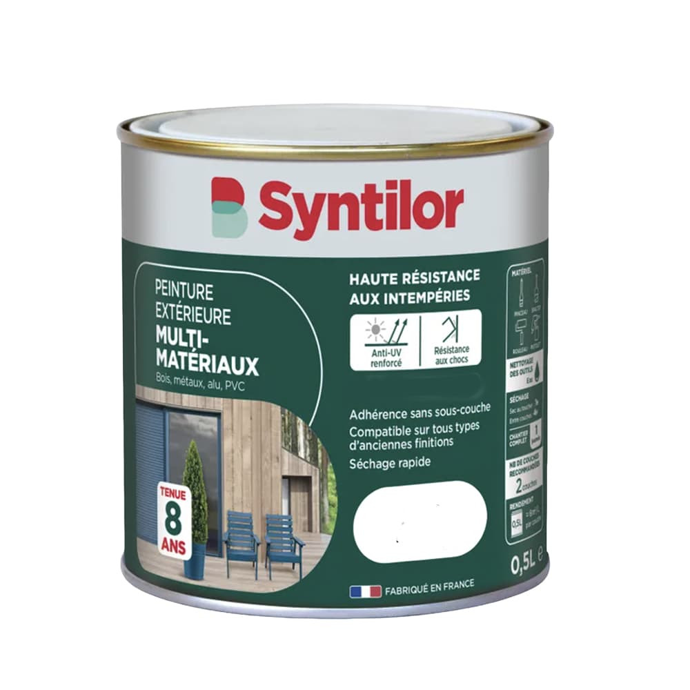 Peinture Multi-Matériaux Extérieure SYNTILOR Blanc - 0,5L