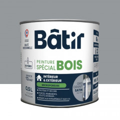 Peinture Spécial Bois BÂTIR Gris granit - 0,5L