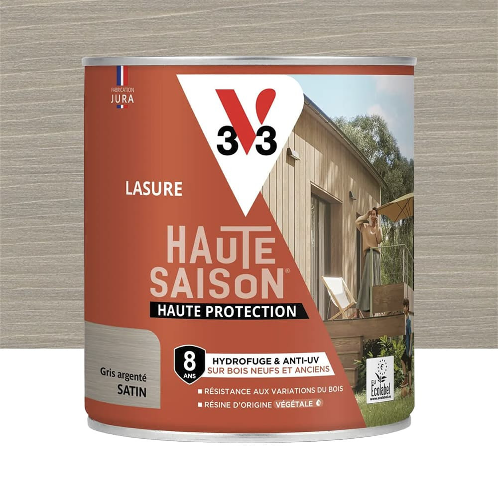 Lasure 8 ans V33 Haute Saison Gris argenté - 0,75L
