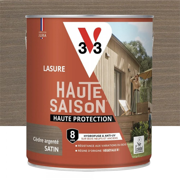Lasure 8 ans V33 Haute Saison Cèdre argenté - 2,5L