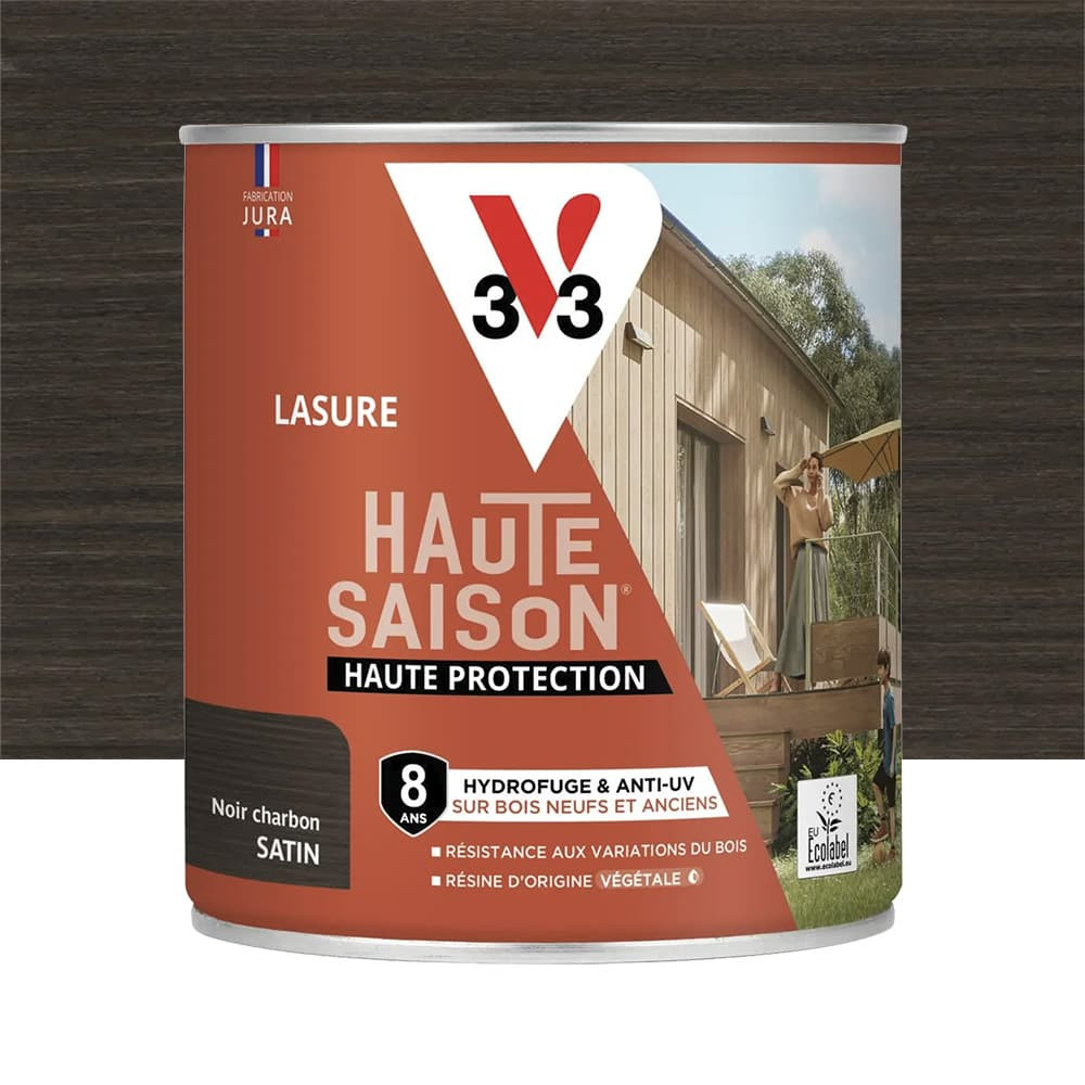 Lasure 8 ans V33 Haute Saison Noir charbon - 0,75L