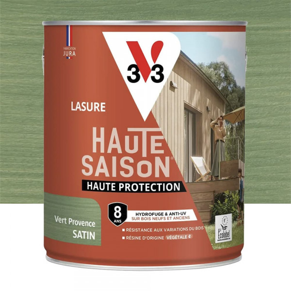 Lasure 8 ans V33 Haute Saison Vert Provence - 2,5L