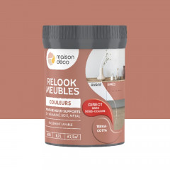 Peinture multi-supports Maison Déco Relook Meubles Les couleurs Satin Terracotta - 0,2L