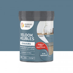 Peinture multi-supports Maison Déco Relook Meubles Les couleurs Satin Bleu horizon - 0,2L