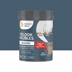Peinture multi-supports Maison Déco Relook Meubles Les couleurs Satin Bleu indigo - 0,2L