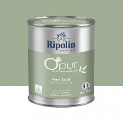 Peinture Murs, Boiseries, Radiateurs RIPOLIN OPur Satin velouté Vert arial NP - 0,5L