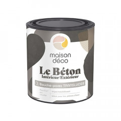 Bouche pores translucide Maison Déco Le Béton - 0,5L