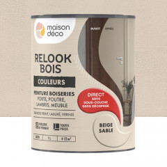 Peinture Maison Déco Relook Bois Couleurs Beige sable - 1L