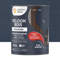 Peinture Maison Déco Relook Bois Couleurs Bleu marine - 1L