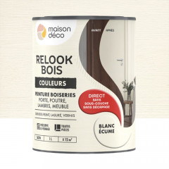 Peinture Maison Déco Relook Bois Couleurs Blanc écume - 1L