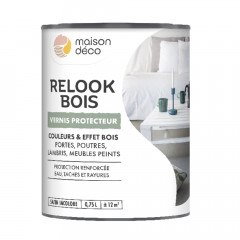 Vernis protecteur Relook Bois Couleurs/Effets Bois Incolore Satin - 0,75L