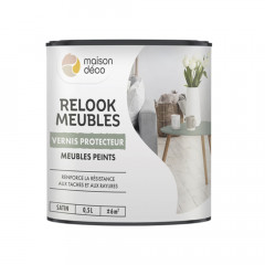Vernis Protecteur Relook Meubles Peints Incolore Satin - 0,5L