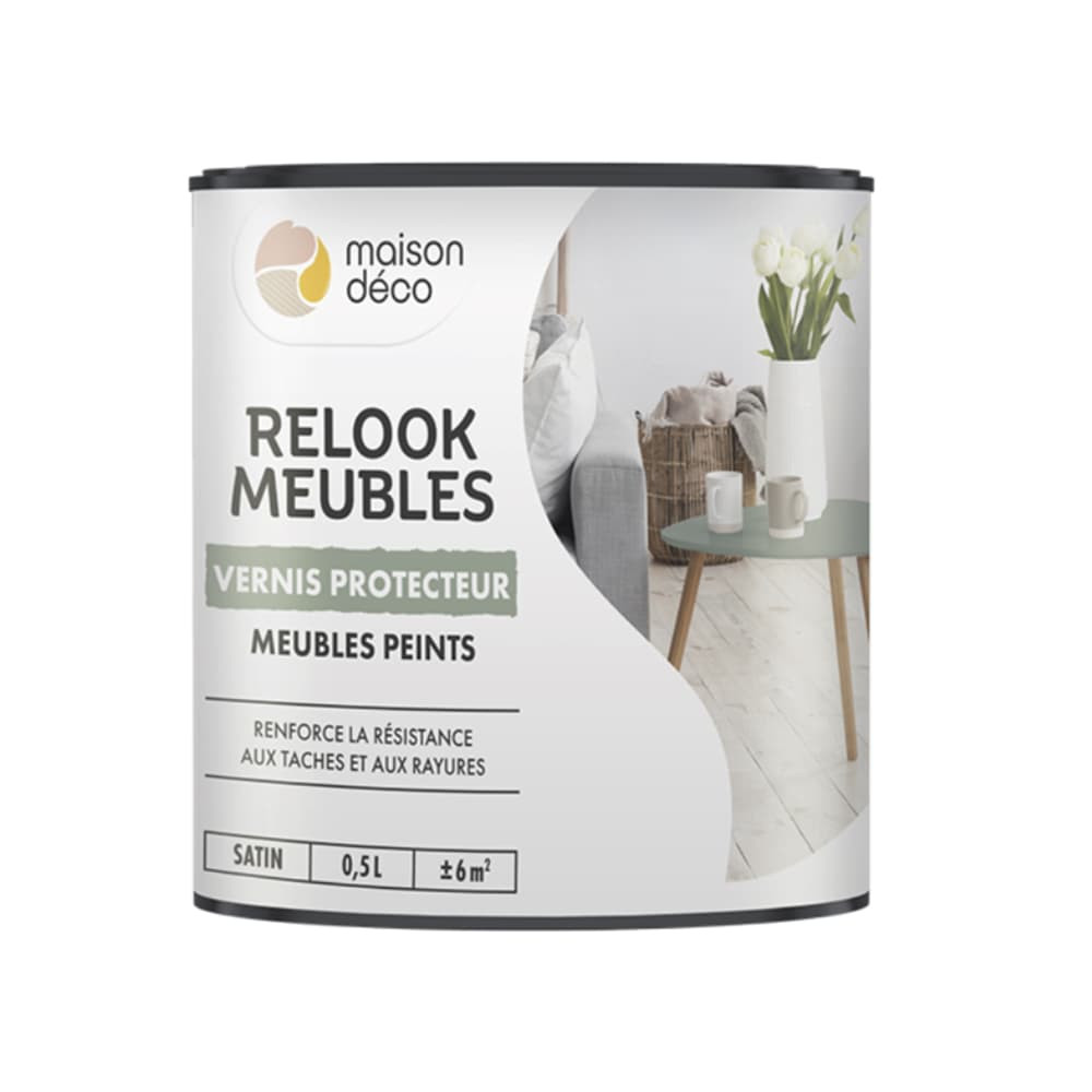 Vernis Protecteur Relook Meubles Peints Incolore Satin - 0,5L