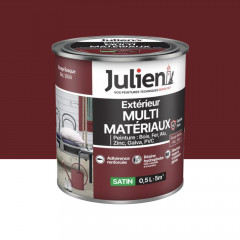 Peinture Extérieur Multi-matériaux Julien Rouge Basque - 0,5L