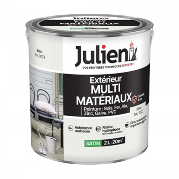 Peinture Extérieur Multi-matériaux Julien Blanc - 2L