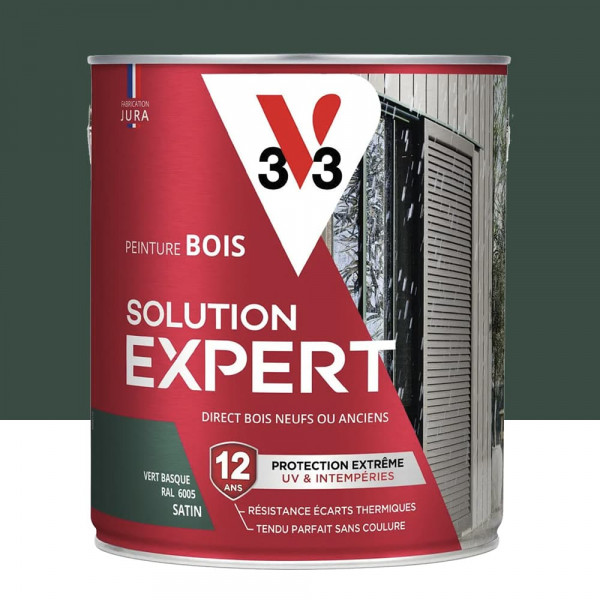 Peinture Glycéro Bois 12ans V33 Solution Expert Vert Basque - 2L