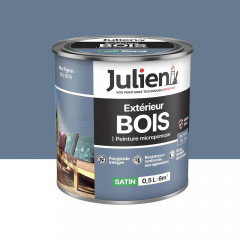 Peinture Extérieur Bois Microporeux Julien Bleu Pigeon - 0,5L