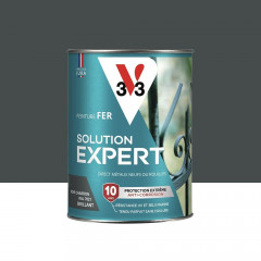 Peinture Glycéro Fer 10ans V33 Solution Expert Noir charbon - 0,25L