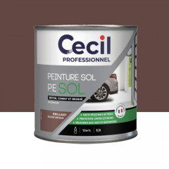 Peinture sol Glycéro Cécil Professionnel PE SOL Rouge Brique Satin - 0,5L
