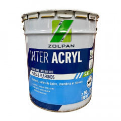 Peinture intérieure dépolluante pour murs & plafonds ZOLPAN Inter Acryl Satin 15L