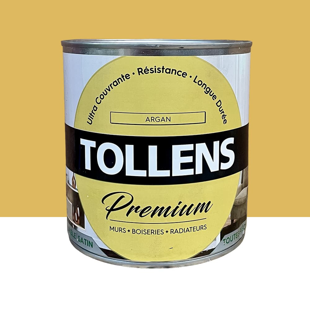 Peinture murs, boiseries et radiateurs TOLLENS Premium Argan satin - 0,75L