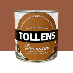 Peinture murs, boiseries et radiateurs TOLLENS Premium Touche orangée satin - 0,75L