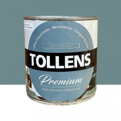 Peinture murs, boiseries et radiateurs TOLLENS Premium Vert poétique satin - 0,75L