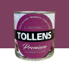 Peinture murs, boiseries et radiateurs TOLLENS Premium Pensée pourpre satin - 0,75L