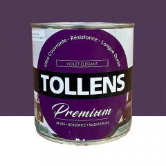 Peinture murs, boiseries et radiateurs TOLLENS Premium Violet élégant satin - 0,75L