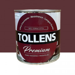 Peinture murs, boiseries et radiateurs TOLLENS Premium Néo terracotta satin - 0,75L