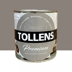 Peinture murs, boiseries et radiateurs TOLLENS Premium Marron glacé satin - 0,75L