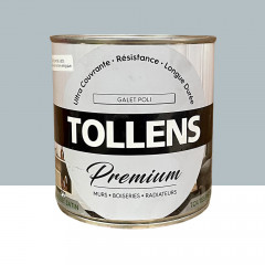 Peinture murs, boiseries et radiateurs TOLLENS Premium Galet poli satin - 0,75L