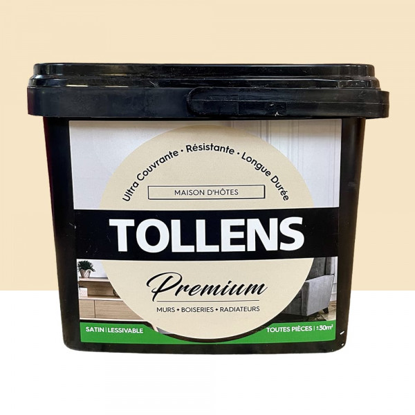 Peinture murs, boiseries et radiateurs TOLLENS Premium Maison d'hôtes satin - 2,5L