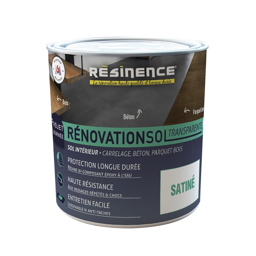Résine sol RESINENCE RénovationSol Transparente Satin - 0,3L