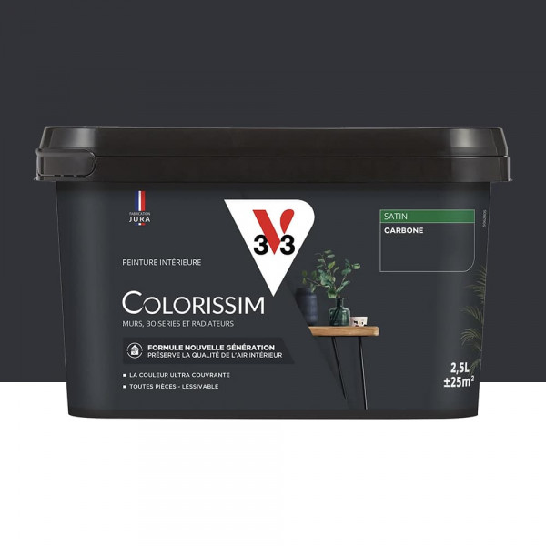 Peinture intérieure V33 Colorissim Satin Carbone - 2,5L