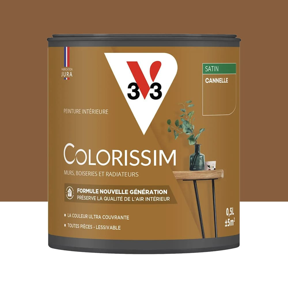 Peinture intérieure V33 Colorissim Satin Cannelle - 0,5L