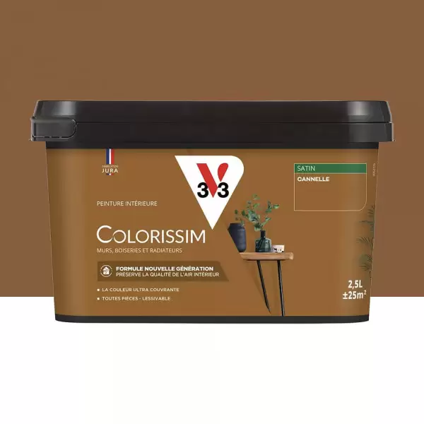Peinture intérieure V33 Colorissim Satin Cannelle - 2,5L