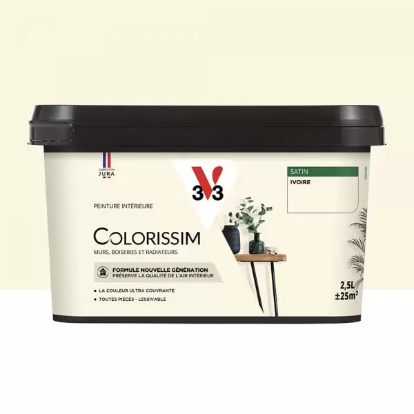 Peinture intérieure V33 Colorissim Satin Ivoire - 2,5L