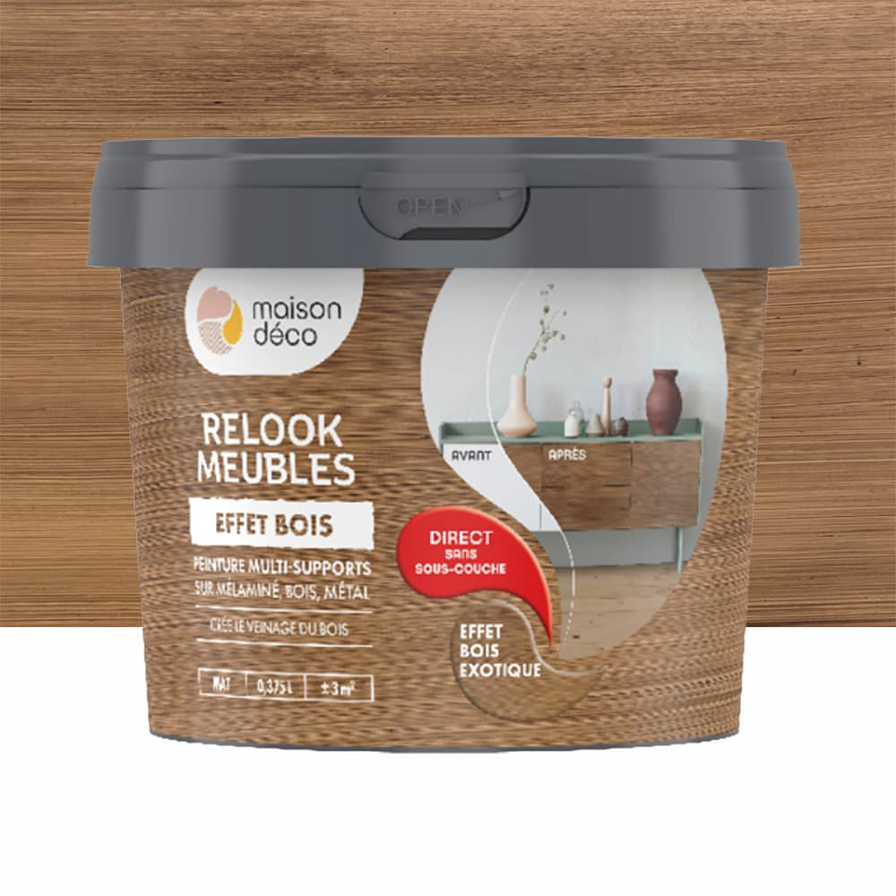 Peinture meubles Relook Meubles Effet Bois Bois exotique - 0,375L