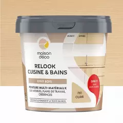 Peinture multi-matériaux sur meubles, plans de travail, crédences MAISON DÉCO Relook Cuisine & Bains Pin clair - 0,5L