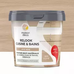 Peinture multi-matériaux sur meubles, plans de travail, crédences MAISON DÉCO Relook Cuisine & Bains Bois flotté - 0,5L