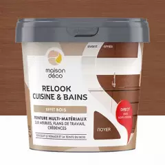 Peinture multi-matériaux sur meubles, plans de travail, crédences MAISON DÉCO Relook Cuisine & Bains Noyer - 0,5L