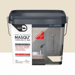 Enduit de rénovation Maison Déco Masq'Carrelage et Murs Gris perle - 9kgs