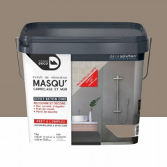 Enduit de rénovation Maison Déco Masq'Carrelage et Murs Taupe - 9kgs