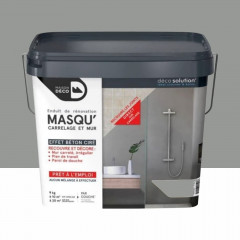 Enduit de rénovation Maison Déco Masq'Carrelage et Murs Gris urbain - 9kgs
