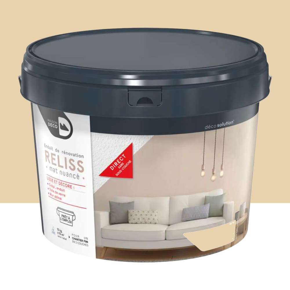 Enduit de rénovation Maison Déco Reliss Mat nuancé Papier de riz - 15kgs