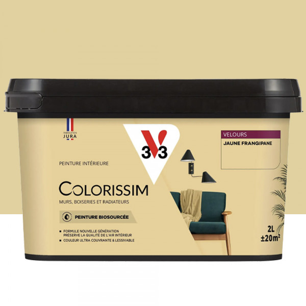 Peinture intérieure V33 Colorissim Velours Jaune Frangipane - 2L