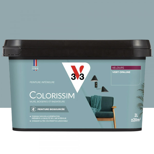 Peinture intérieure V33 Colorissim Velours Vert Opaline - 2L